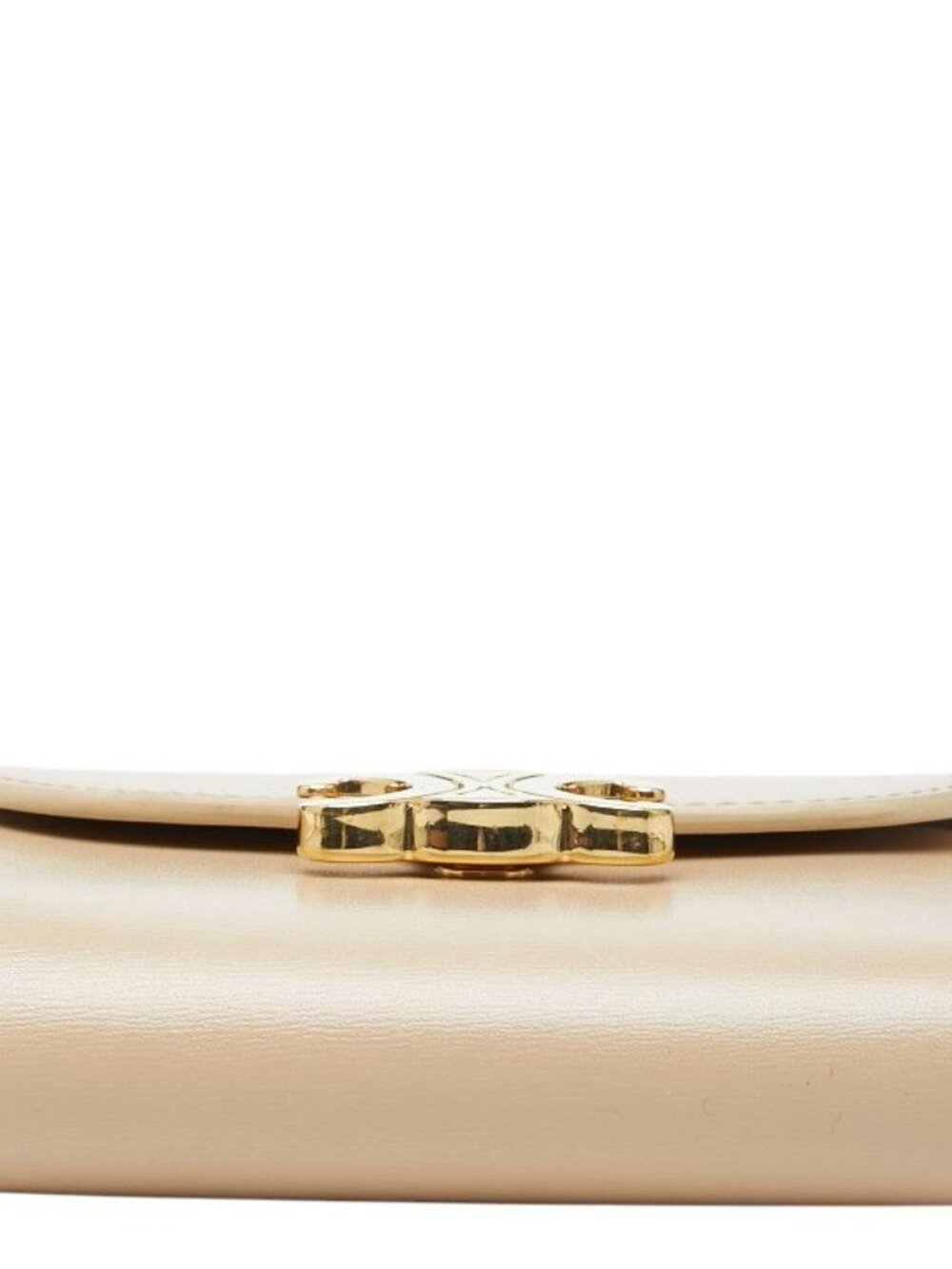 Celine Triomphe Small Flap Wallet Beige Leather - Picture 3 of 10